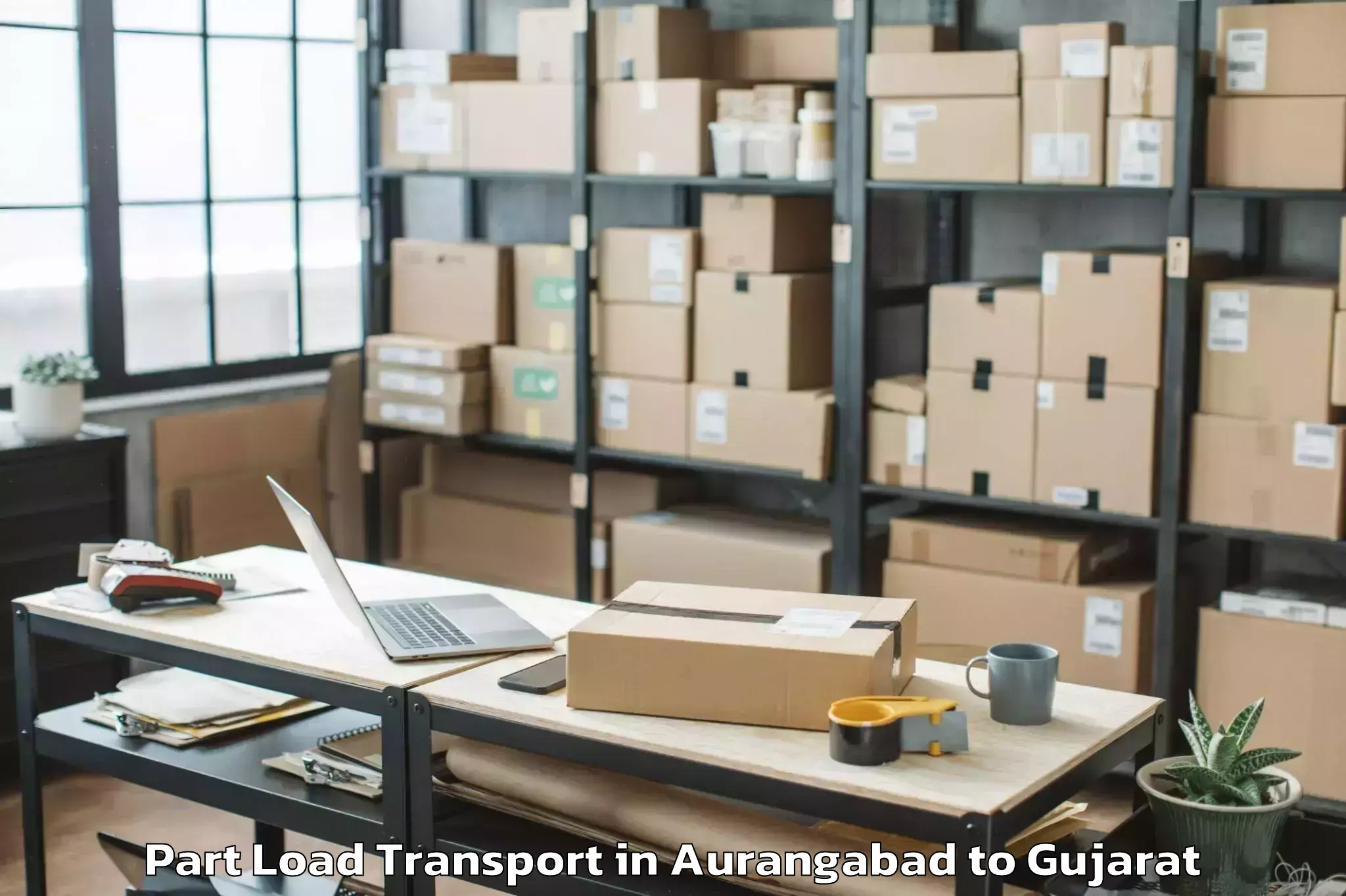 Top Aurangabad to Vapi Part Load Transport Available